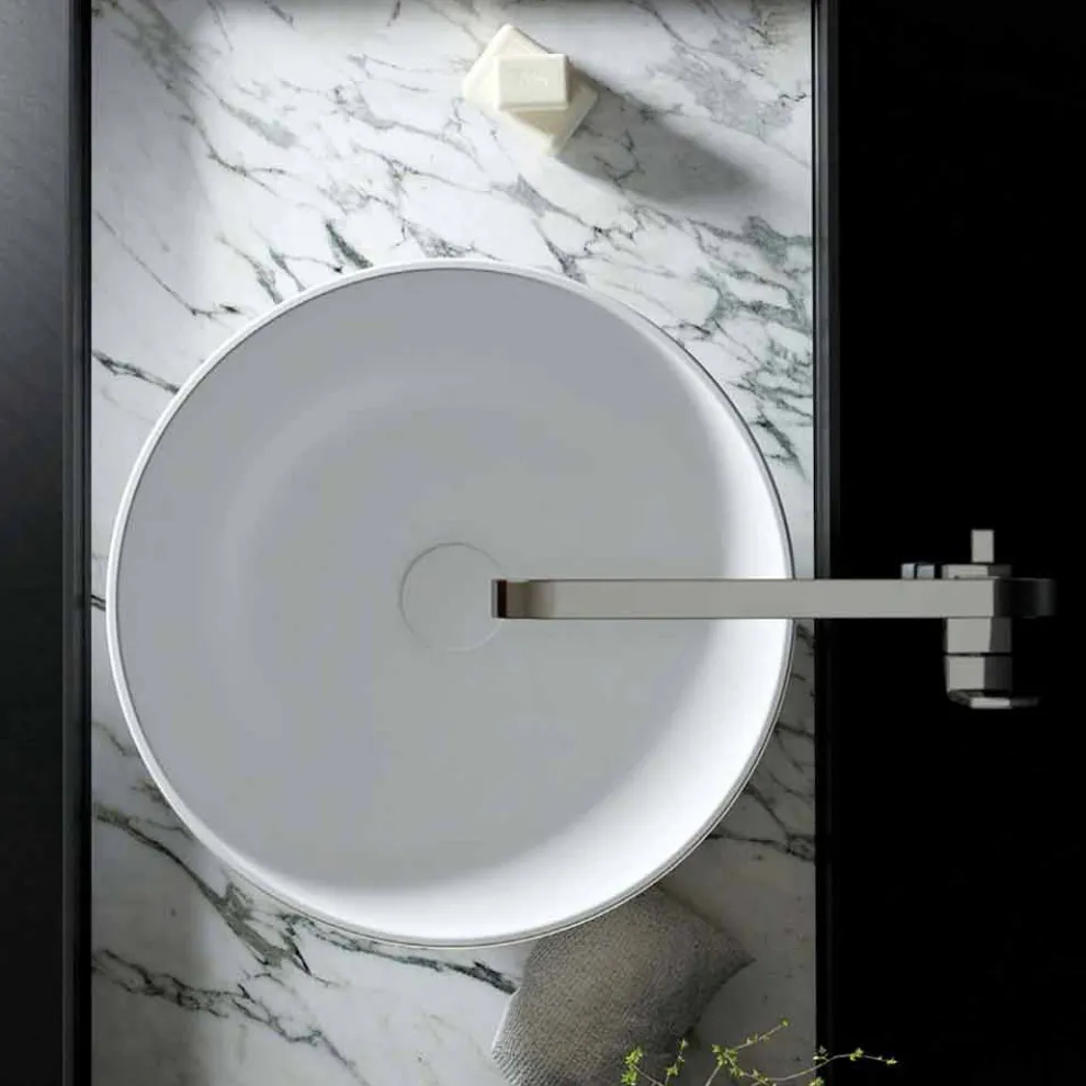 Rundes Aufsatzwaschbecken made in Italy, Donnas