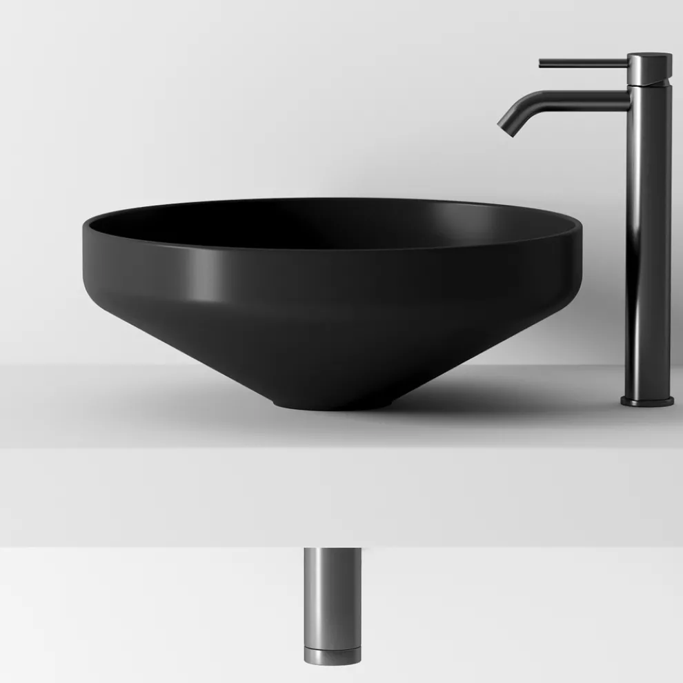 Rundes Aufsatzwaschbecken aus farbiger Keramik Made in Italy - Hoscar