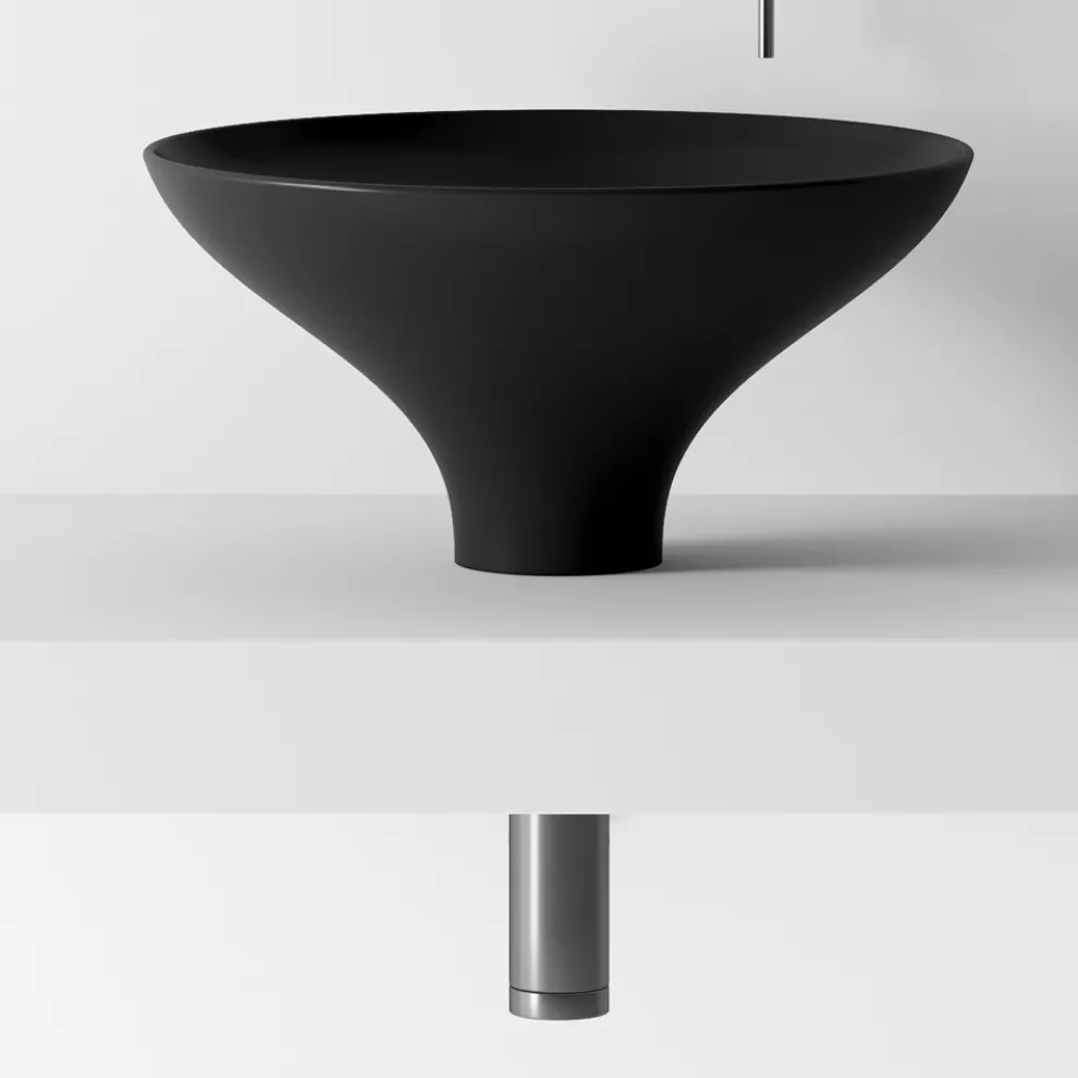 Rundes Aufsatzwaschbecken aus farbiger Keramik Made in Italy - Hoscar