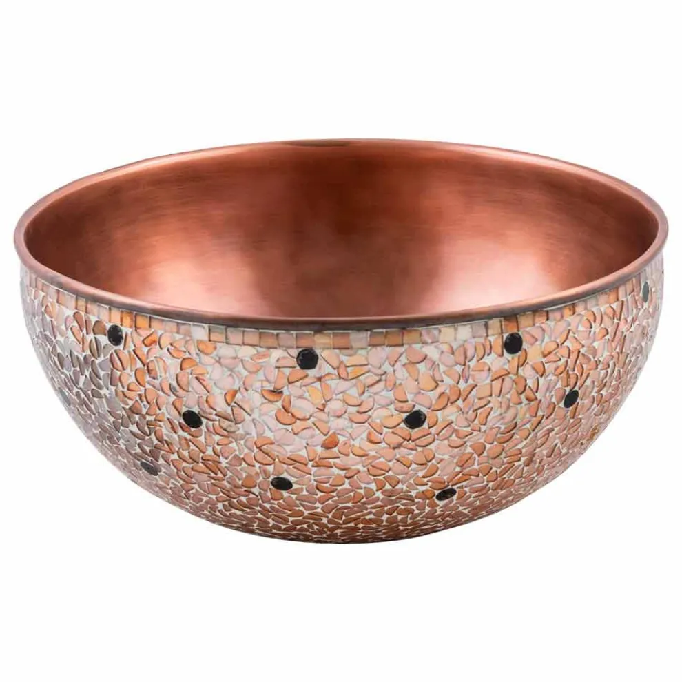 Rundes handgefertigtes Waschtisch aus Kupfer, Murello