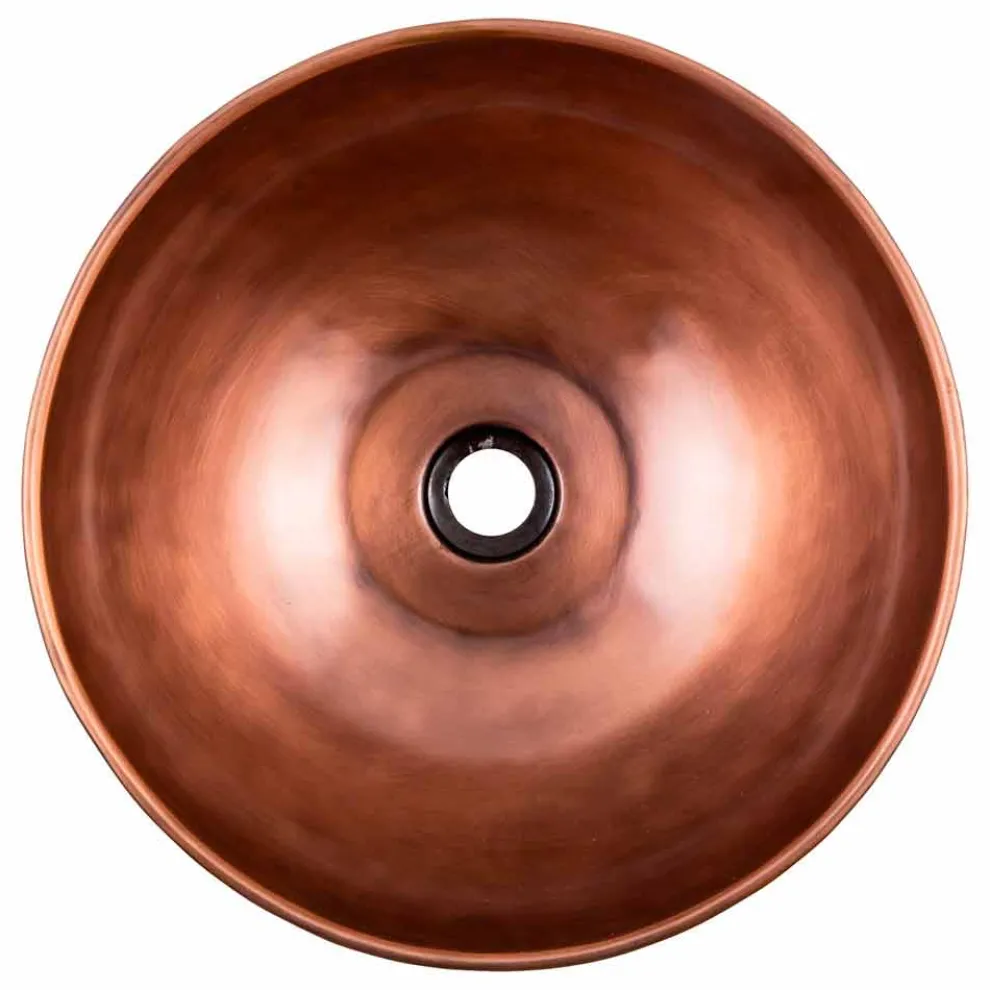 Rundes handgefertigtes Waschtisch aus Kupfer, Murello
