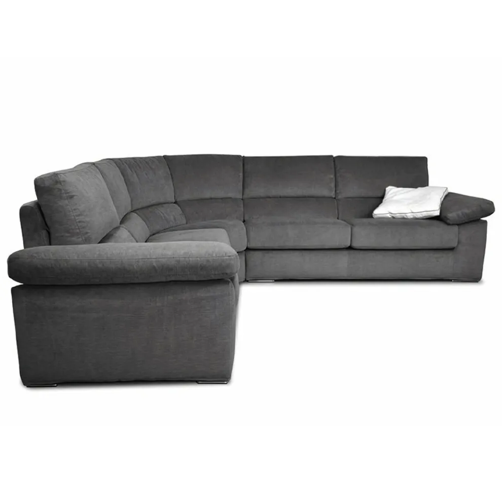 Rundes 6-Sitzer-Ecksofa aus Stoff Made in Italy - Abudhabi
