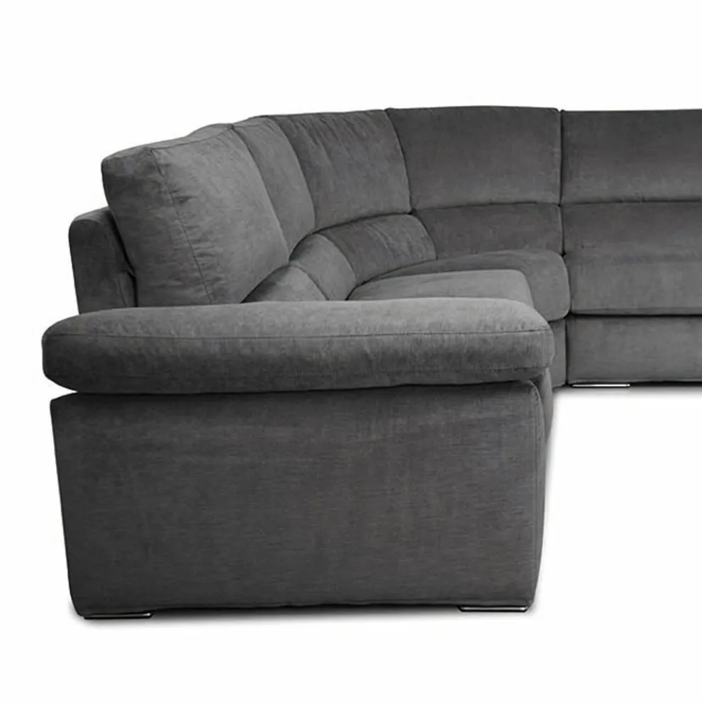 Rundes 6-Sitzer-Ecksofa aus Stoff Made in Italy - Abudhabi