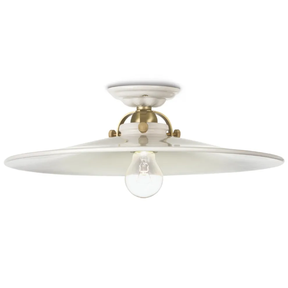 Rustikale Deckenlampe aus Keramik von Ferroluce