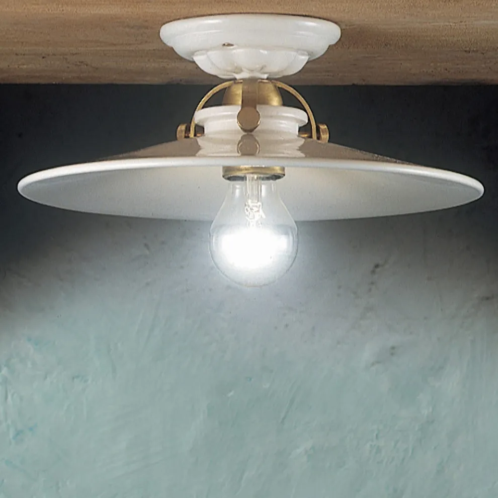 Rustikale Deckenlampe aus Keramik von Ferroluce