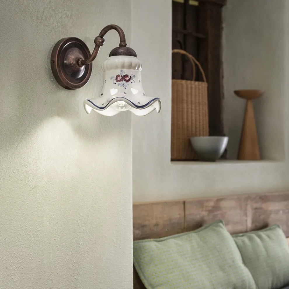 Rustikale Wandlampe aus Keramik Ferroluce Chieti