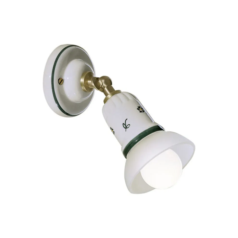 Rustikale Wandleuchte aus weißer Keramik von Ferroluce Treviso