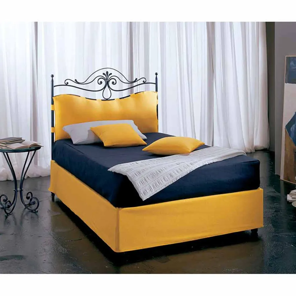 Lira Jugend Queen Size Bett aus Schmiedeeisen in Design