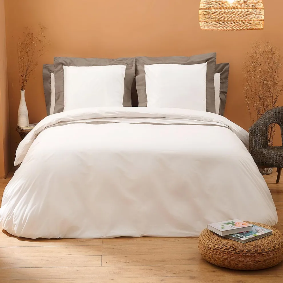 Doppelbett-Bettbezug-Set aus 100 % Baumwolle und 10 % Baumwollsatin – Detail