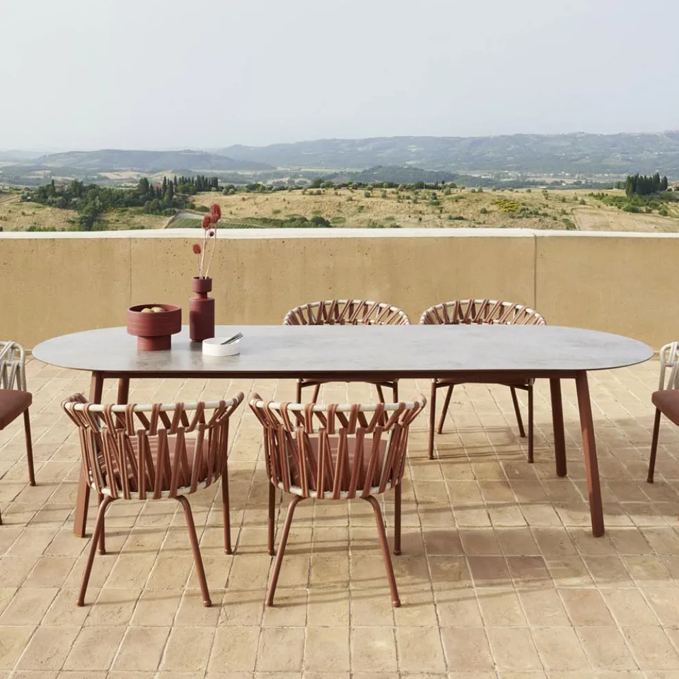 Gartentisch Farbige HPL-Platte Made in Italy - Emma von Varaschin