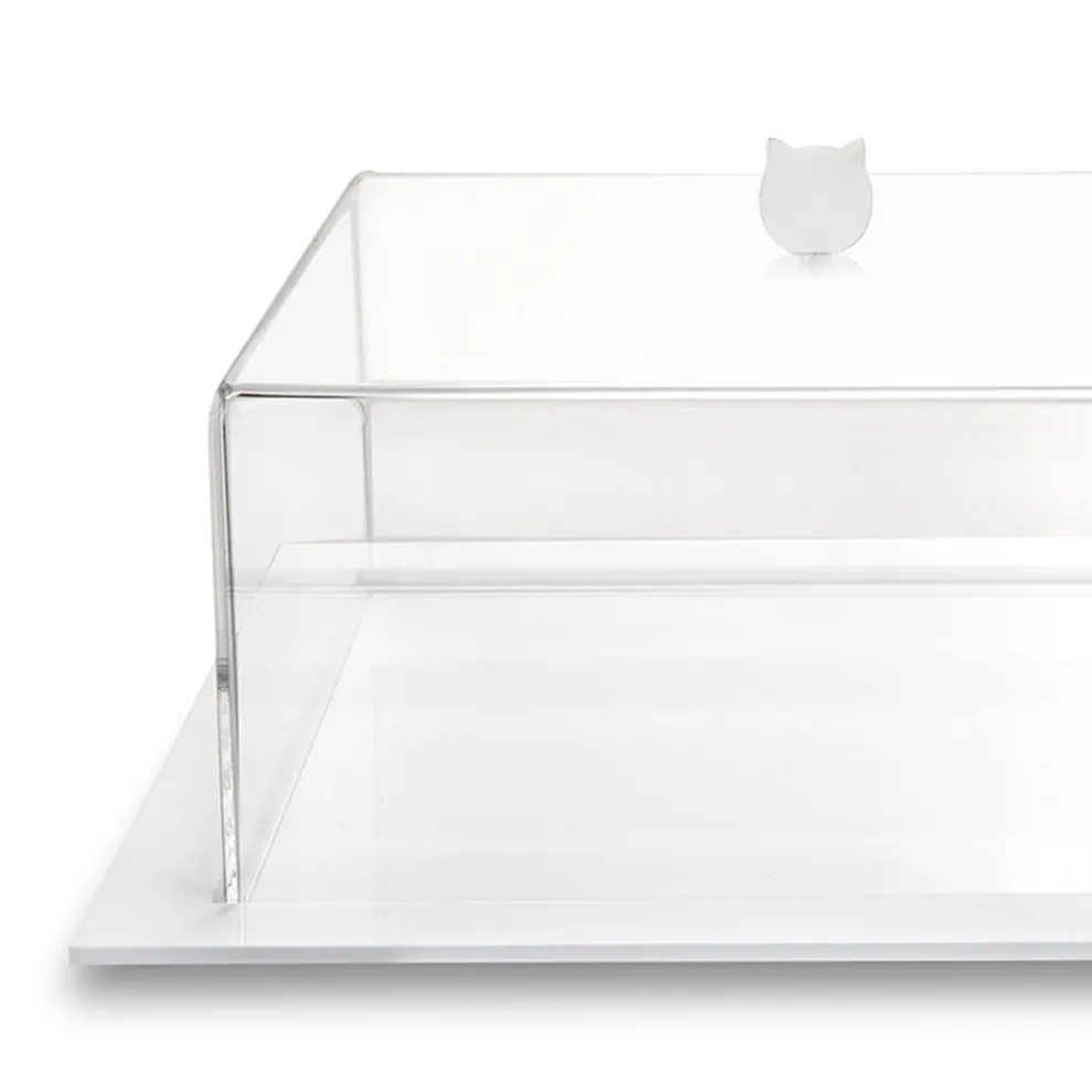 Quadratische Kuchenform aus transparentem Plexiglas Made in Italy 2 Größen - Crotone