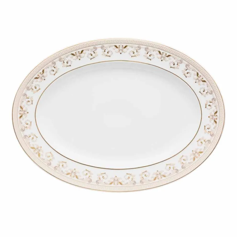Rosenthal Versace Medusa Gala Ovale Teller 34cm aus Porzellan