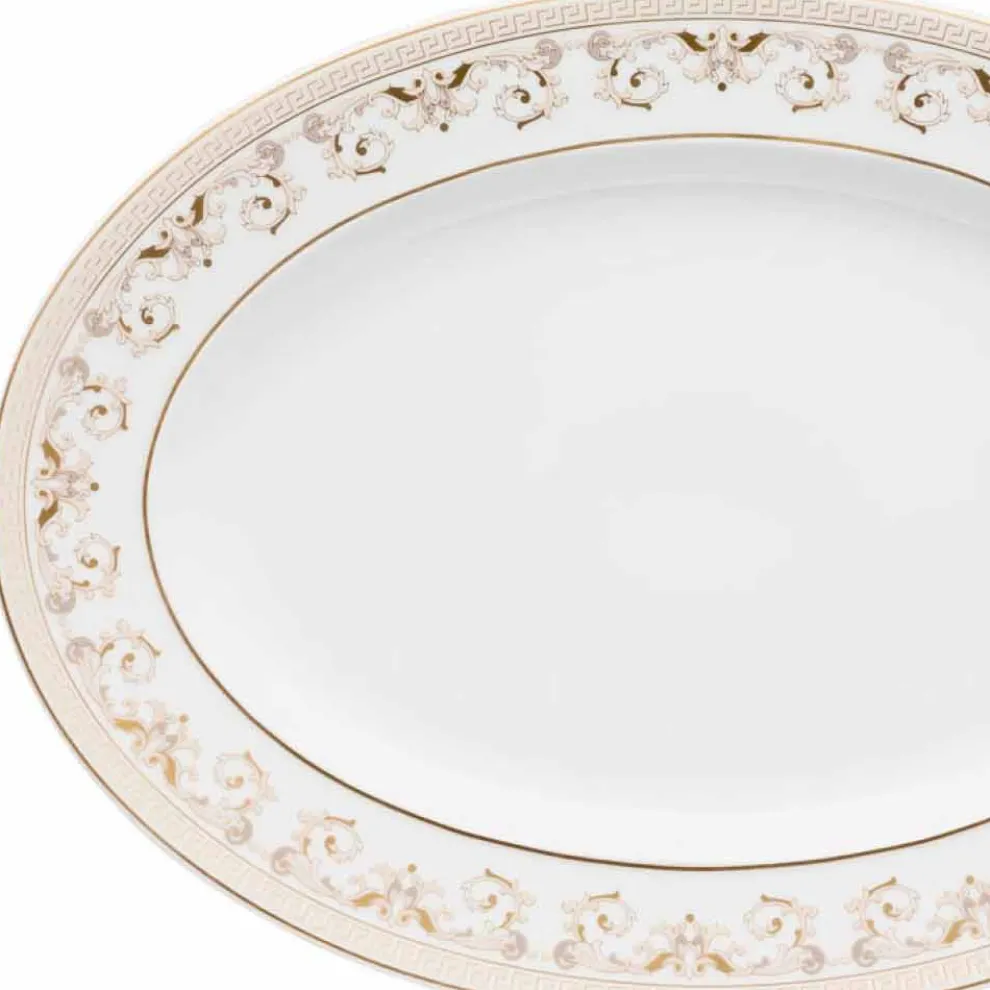 Rosenthal Versace Medusa Gala Ovale Teller 34cm aus Porzellan