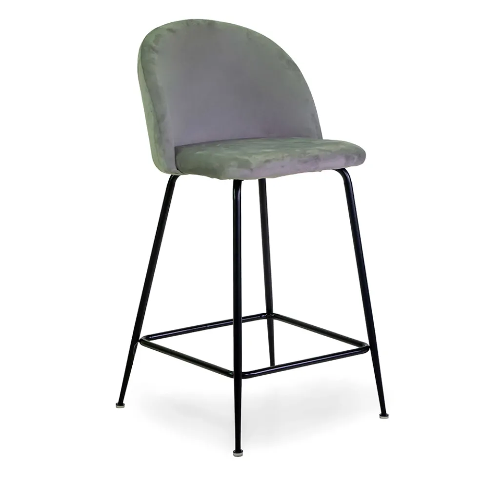 Samt-Hocker mit Metallgestell in verschiedenen Ausführungen - Penna