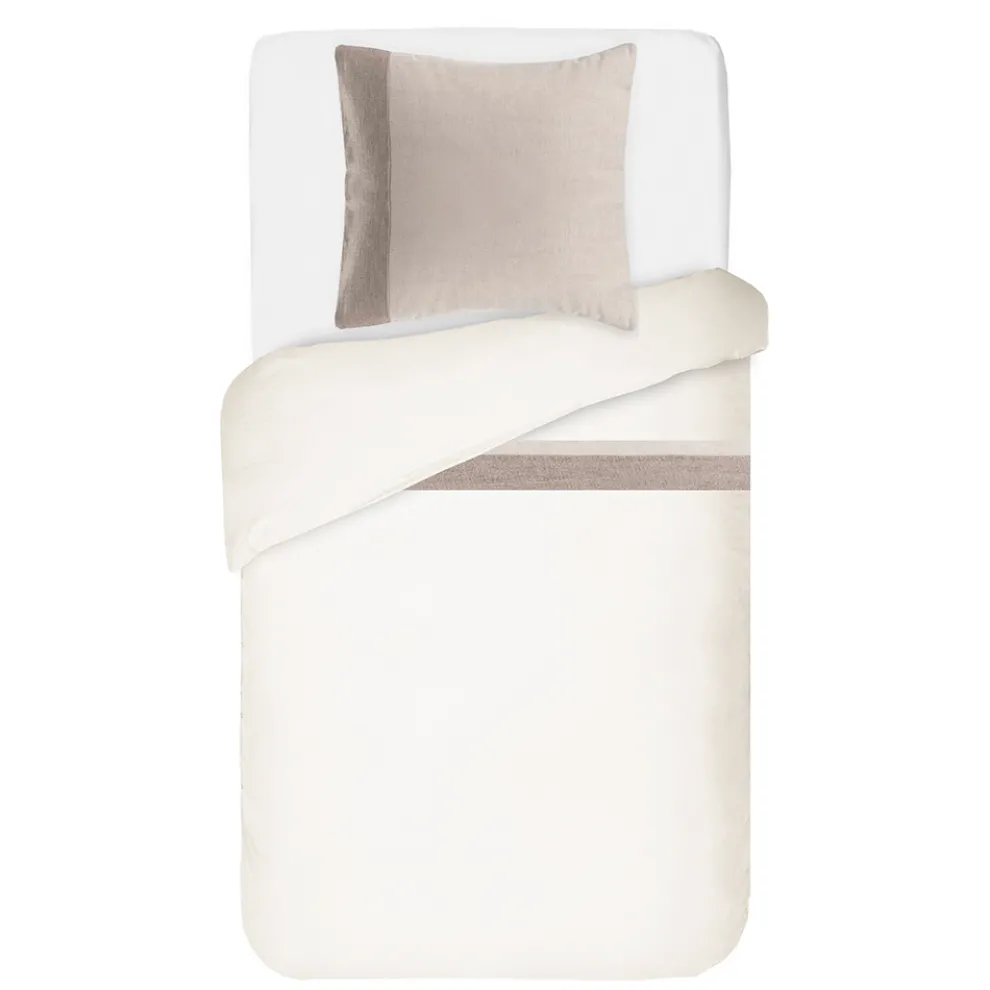 Bettbezug-Set aus 90 % Baumwolle und 10 % Leinen mit 1 Kissenbezug Made in Italy - Nestle