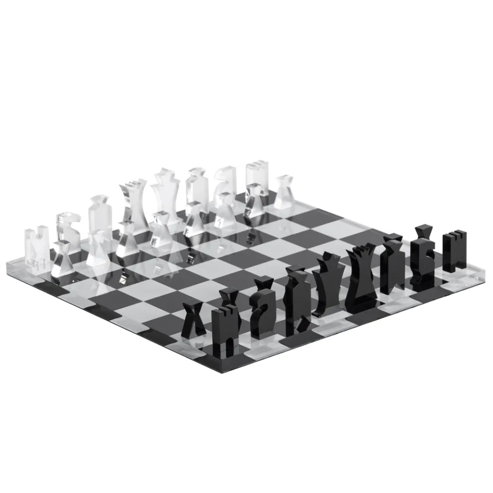 Schachbrett für Schach und Dame aus Acrylglas Made in Italy - Smanto