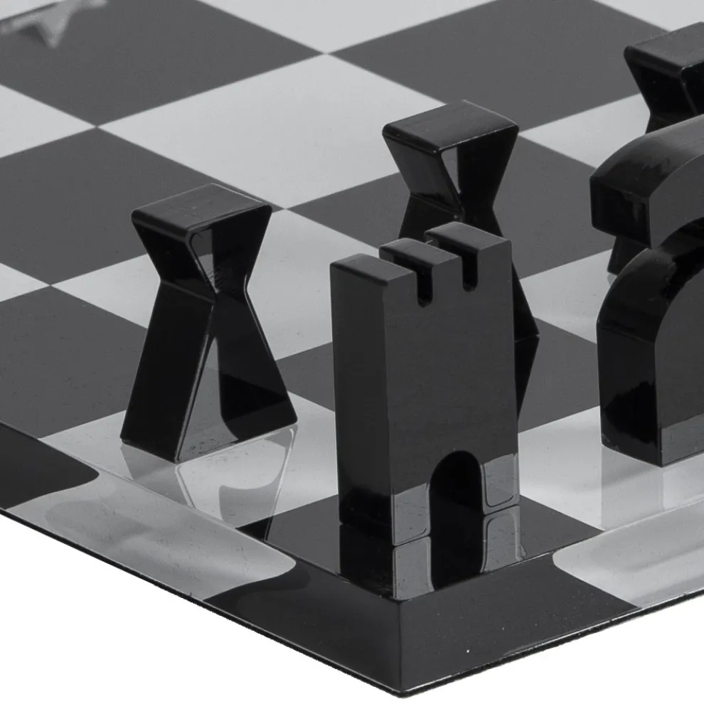 Schachbrett für Schach und Dame aus Acrylglas Made in Italy - Smanto