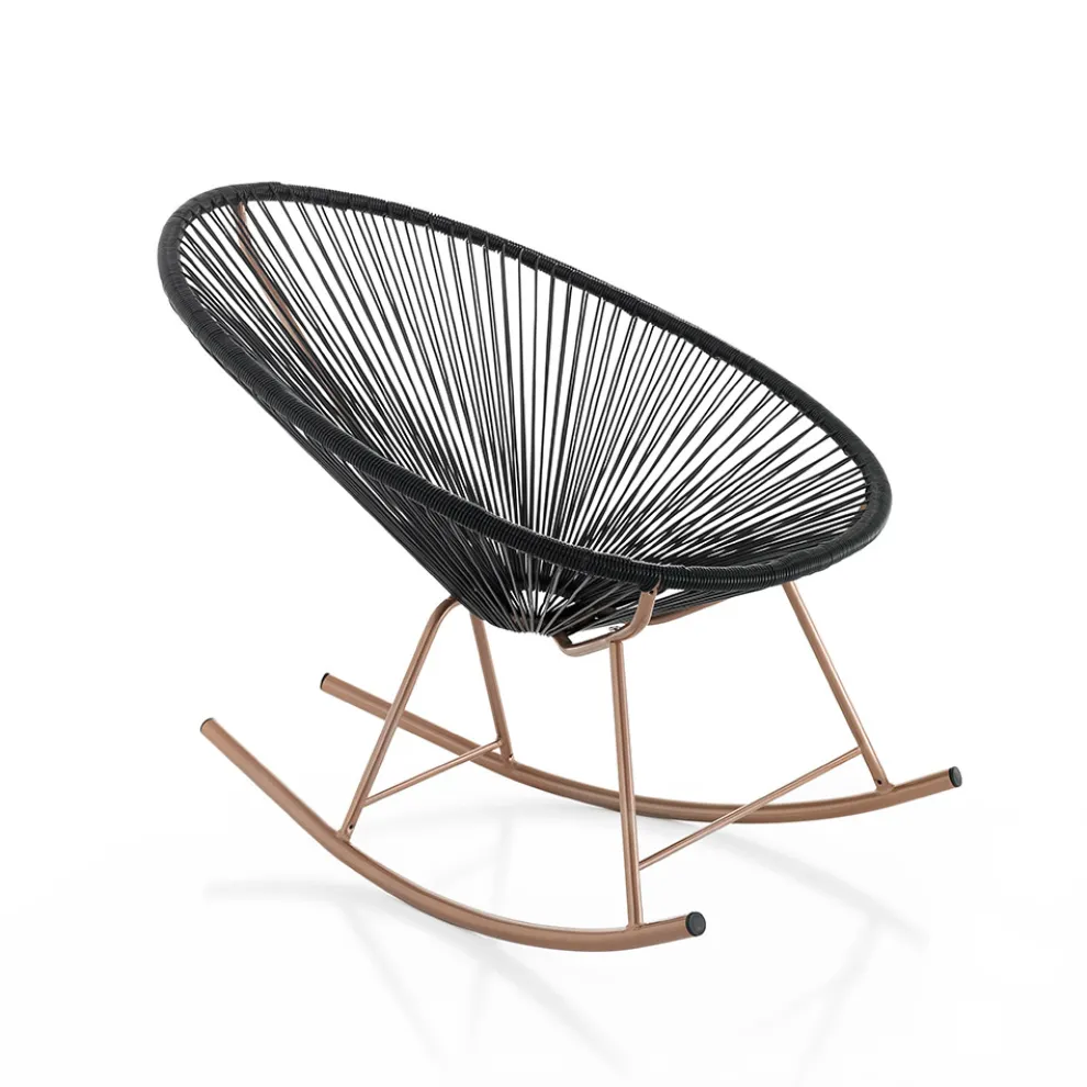 Schaukelsessel für den Innen- und Außenbereich aus Metall – Elio