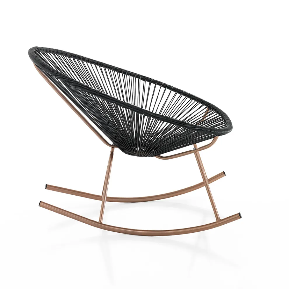 Schaukelsessel für den Innen- und Außenbereich aus Metall – Elio