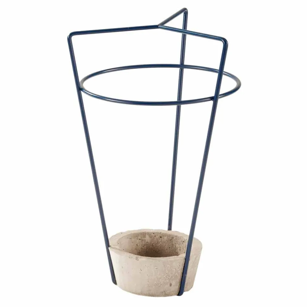 Schirmständer aus farbigem Metall und Beton im modernen italienischen Design - Rachid