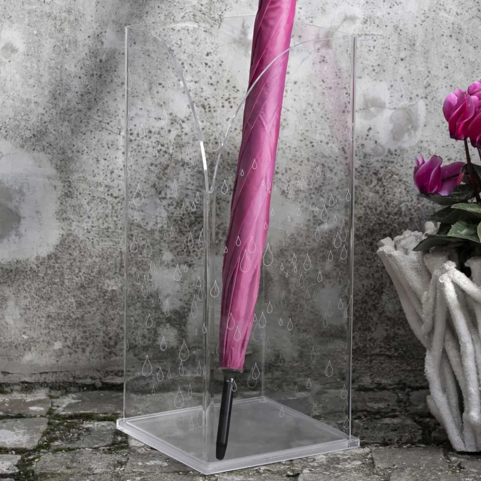 Schirmständer aus transparentem laserdekoriertem Acrylglas - Versio
