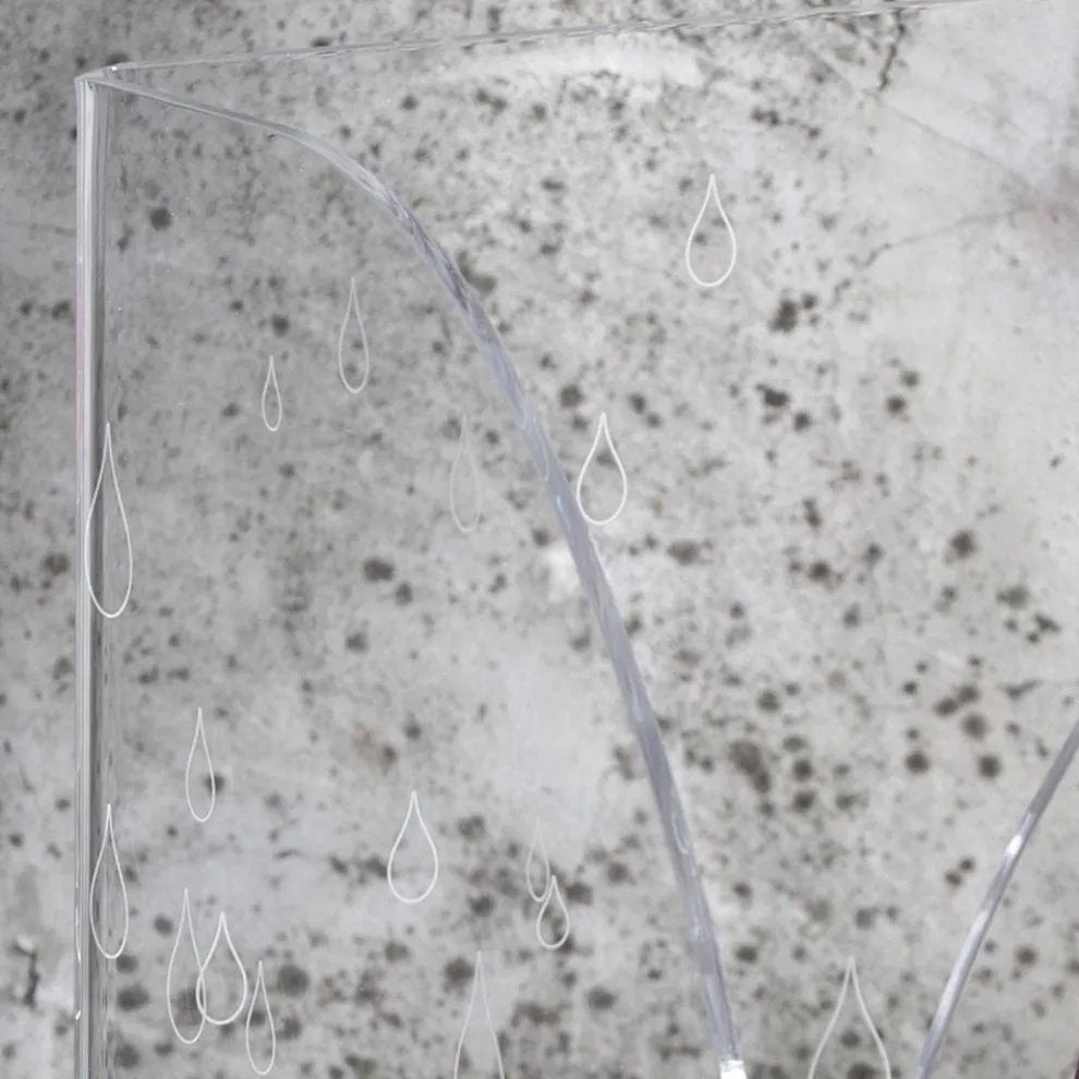 Schirmständer aus transparentem laserdekoriertem Acrylglas - Versio