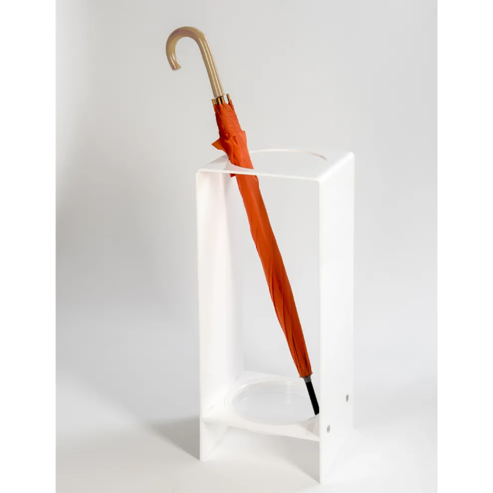 Schirmständer für den Eingang aus weißem oder transparentem Plexiglas - Navel