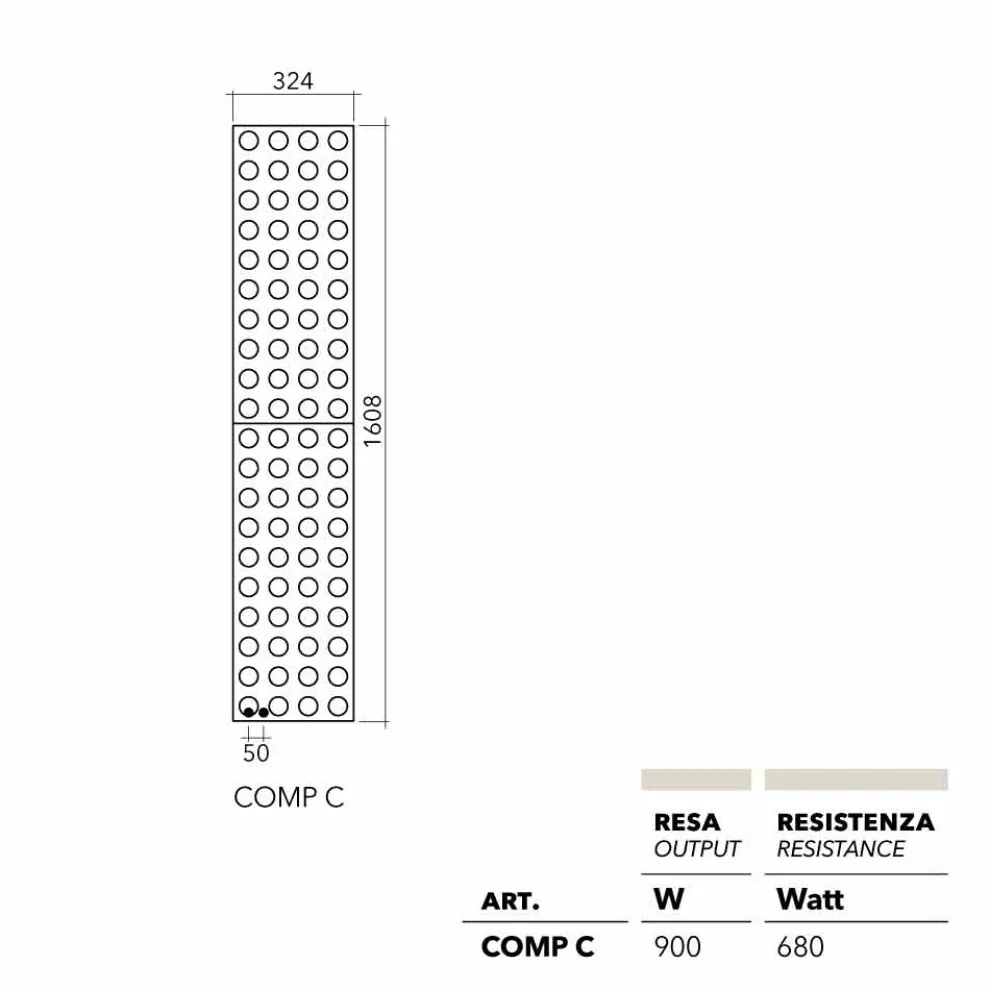 Scirocco H Elektroheizkörper Lego in modernem Design Brick