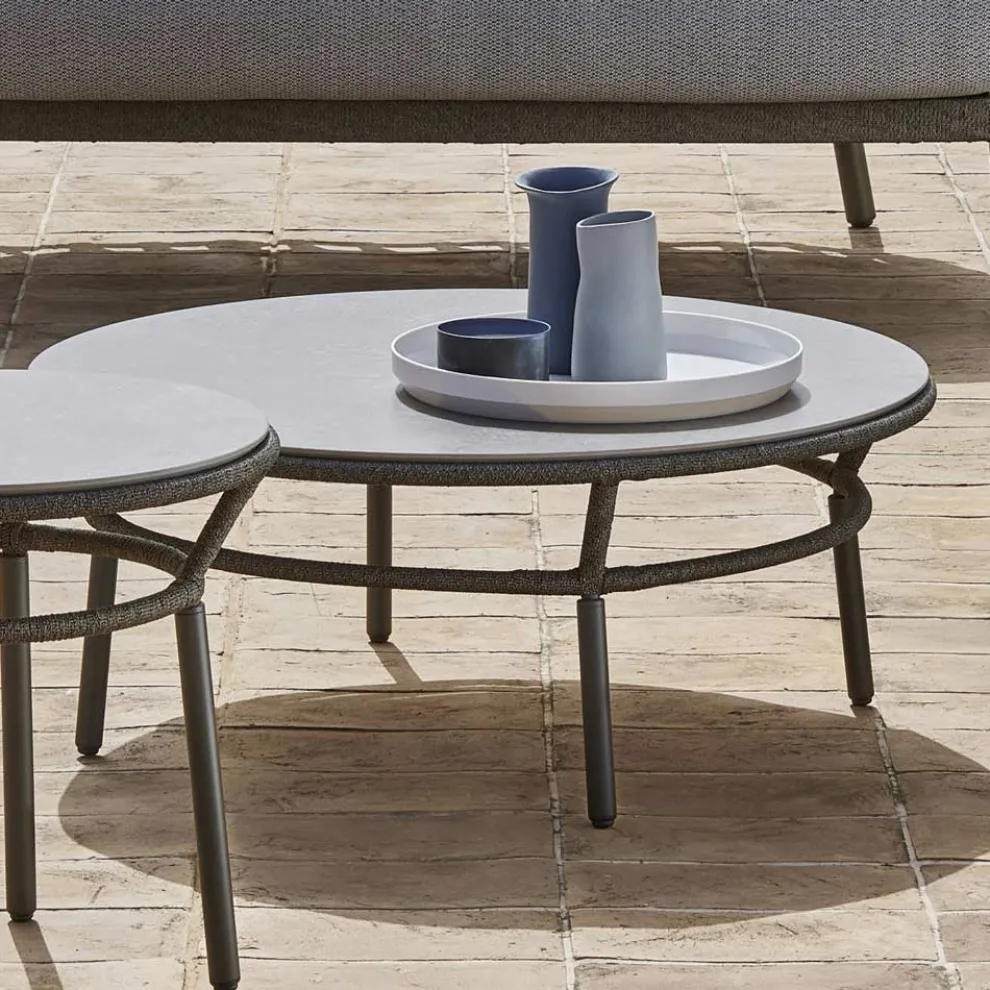 Niedrige Tischplatte HPL oder Keramik Made in Italy - Emmacross von Varaschin