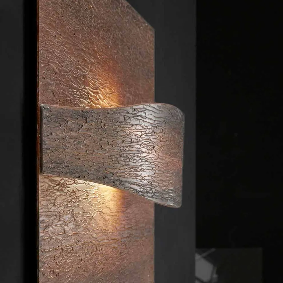 Selene Art&Light Wandleuchter mit texturiertenen Schaltbretten140xH75