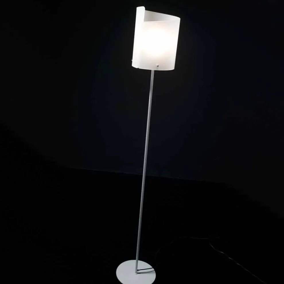 Selene Papiro Stehlampe aus Kristall, Design Ø26 H185cm