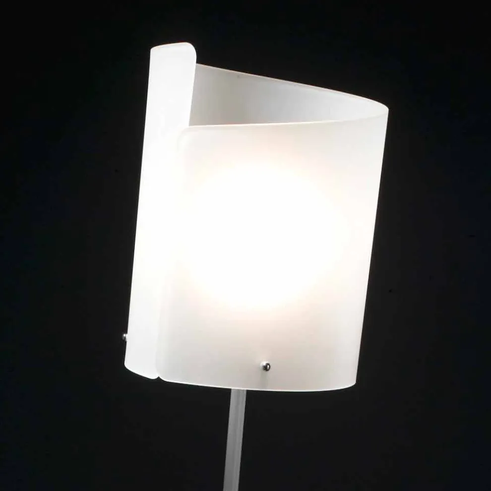Selene Papiro Stehlampe aus Kristall, Design Ø26 H185cm