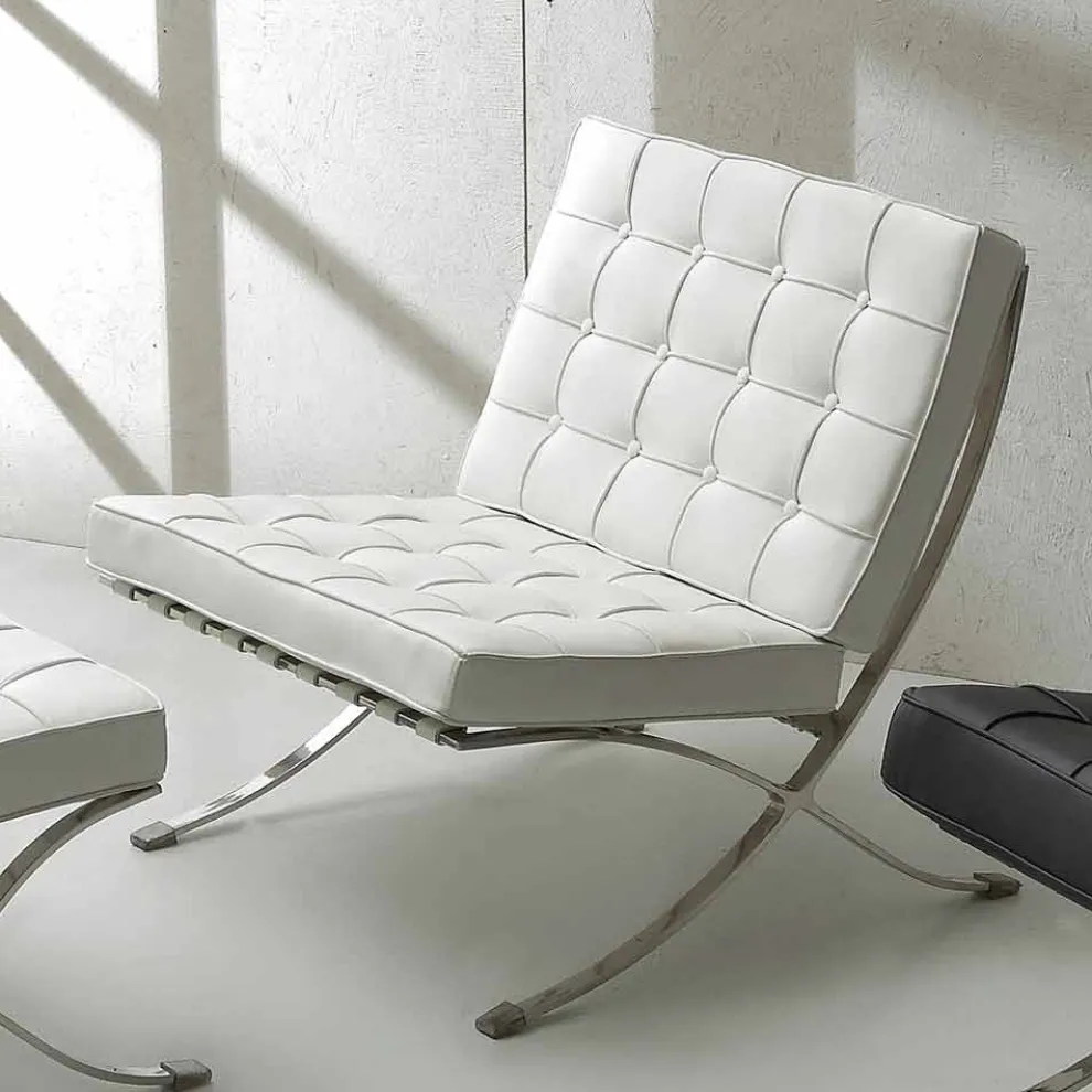 Sessel aus Kunstleder mit verchromten Gestell Morella