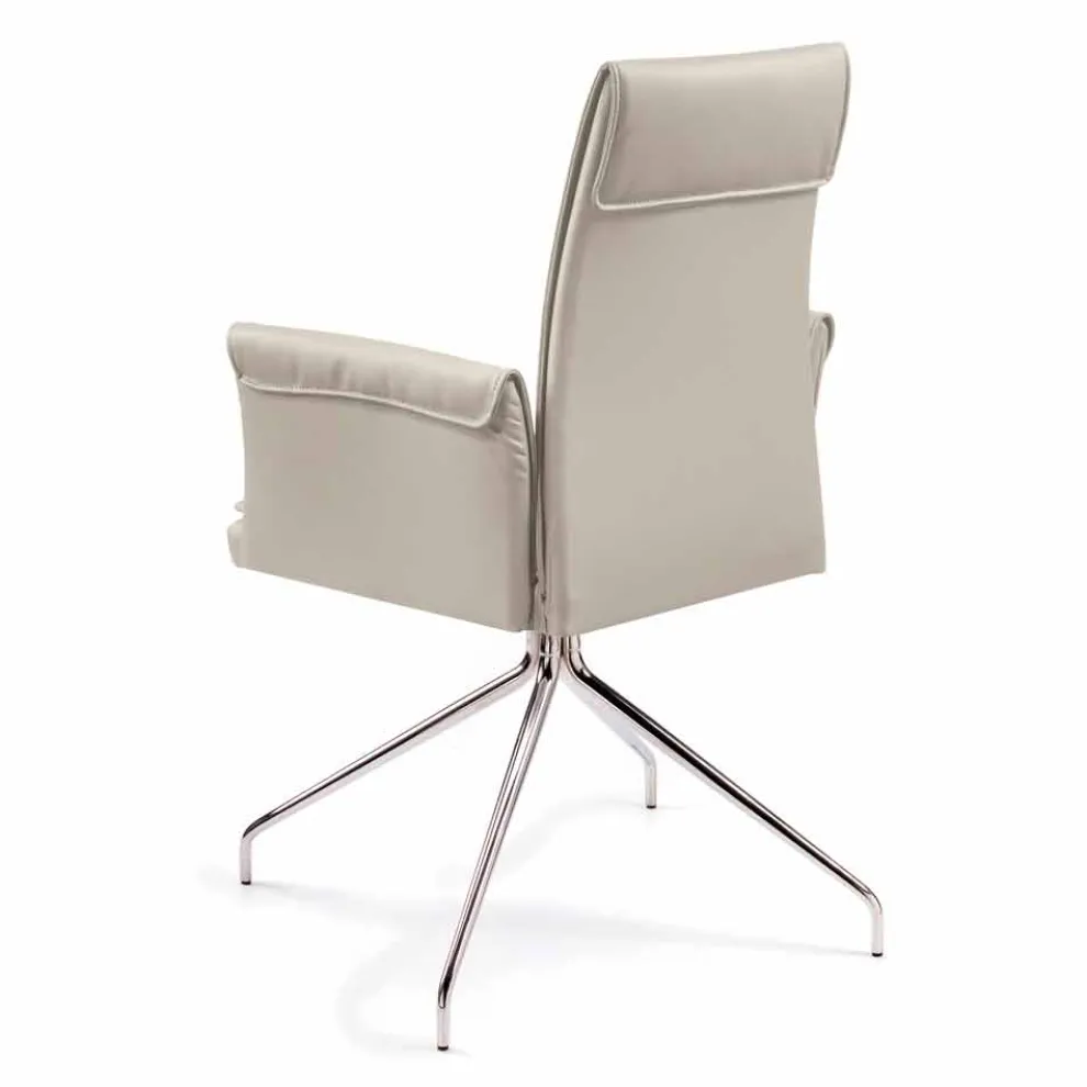 Sessel made in Italy auf lederbeschichtetem Niles, modernes Design