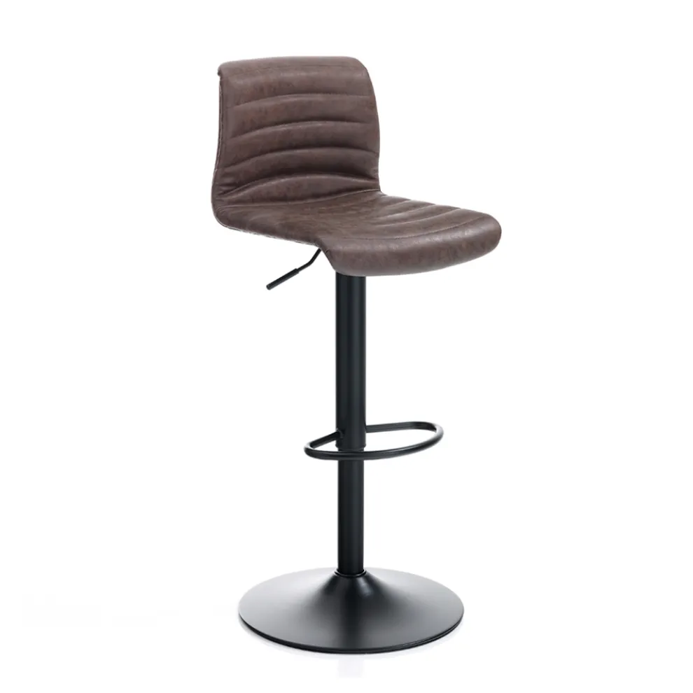 Set mit 2 Barhockern aus Kunstleder und Stahl – Potassium