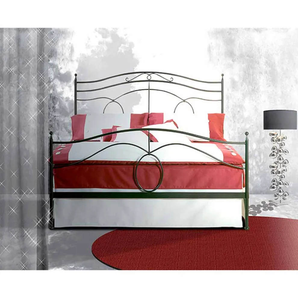 CassiopeaJugend Queen Size Bett aus Schmiedeeisen in Design