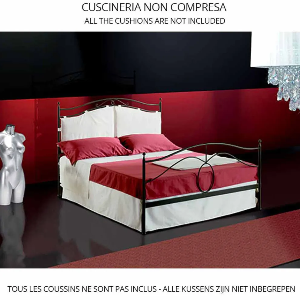 CassiopeaJugend Queen Size Bett aus Schmiedeeisen in Design