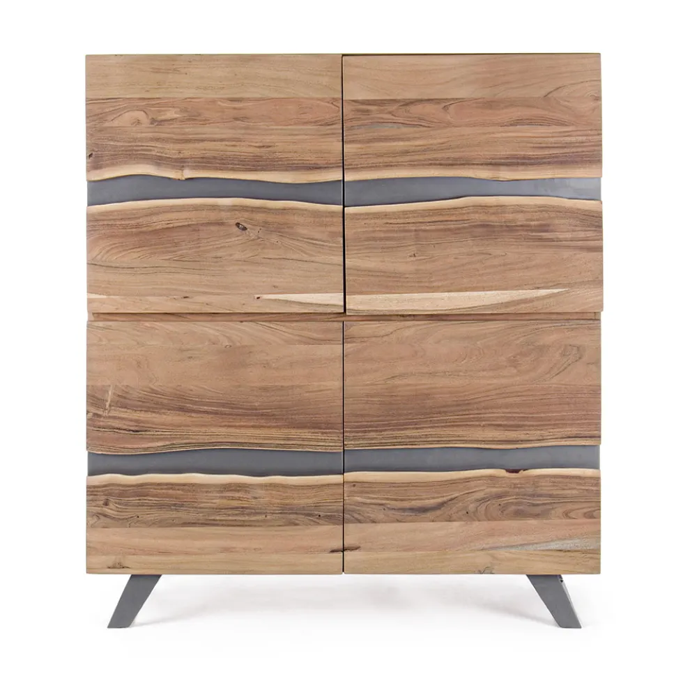 Sideboard 4 Türen Akazienholz Naturalistic Homemotion - Maramero
