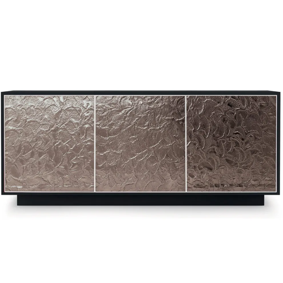 Sideboard aus matt lackiertem Holz mit Glastüren Made in Italy – Fiorenza