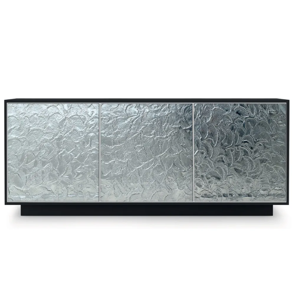 Sideboard aus matt lackiertem Holz mit Glastüren Made in Italy – Fiorenza