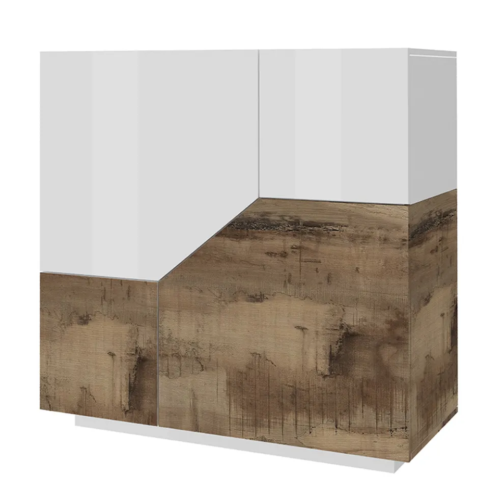 Sideboard aus Melaminholz 3 Räume und 2 Regale Made in Italy - Alyssa