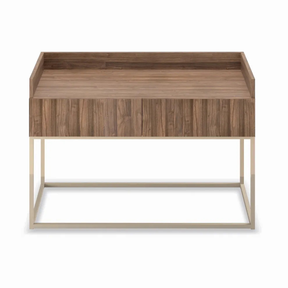 Sideboard aus Tannenholzplatte mit Canaletto-Walnussfurnier – Salerno