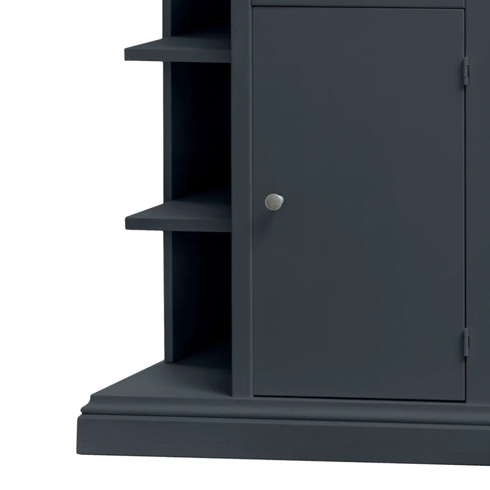 Sideboard mit 1 Tür, 1 Schublade und 3 offenen Fächern, hergestellt in Italien – Hoder