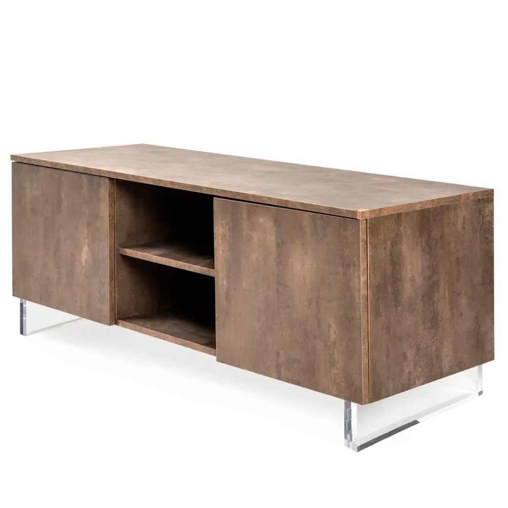 Sideboard mit 2 Türen und 2 zentralen offenen Fächern aus Melamin, hergestellt in Italien – Minnie
