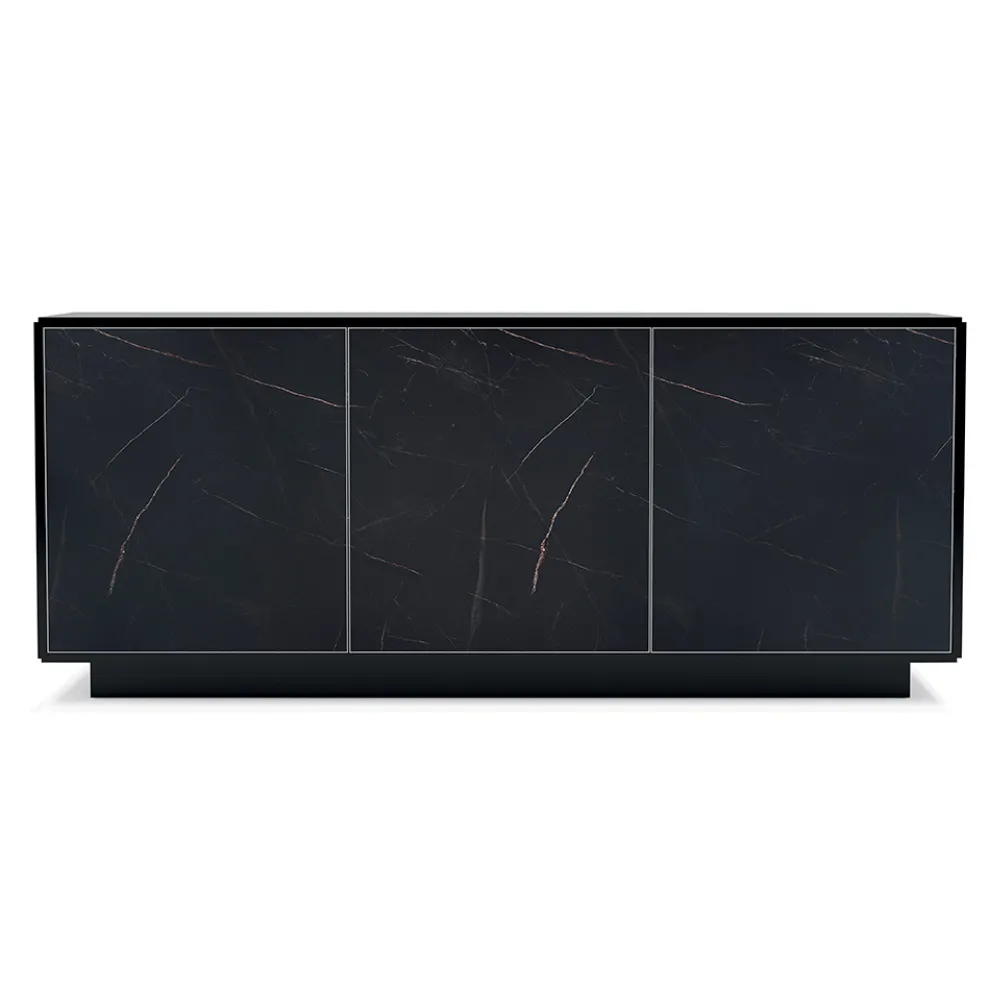 Sideboard mit 3 Türen und lackierter und laminierter Struktur, hergestellt in Italien – Ferrara