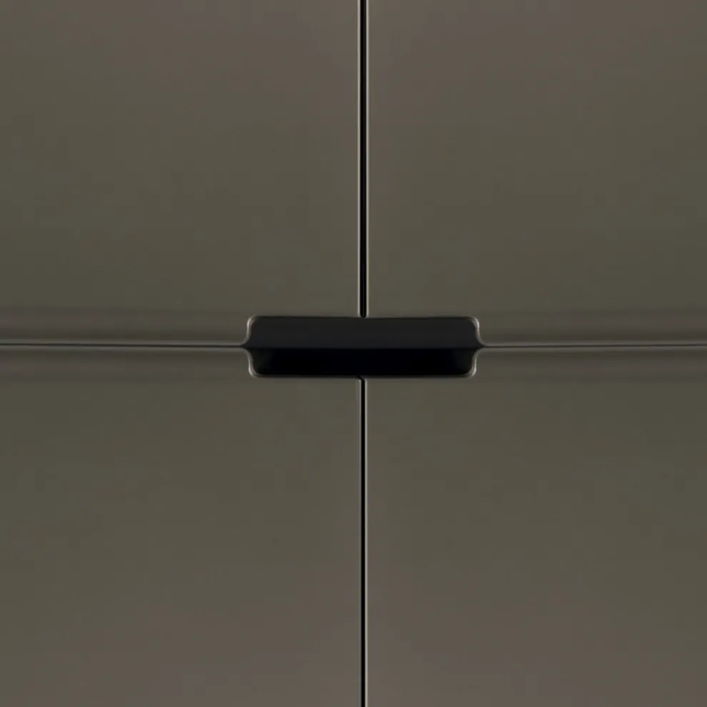 Sideboard mit MDF-Struktur und Basis mit zentralem Fuß Made in Italy