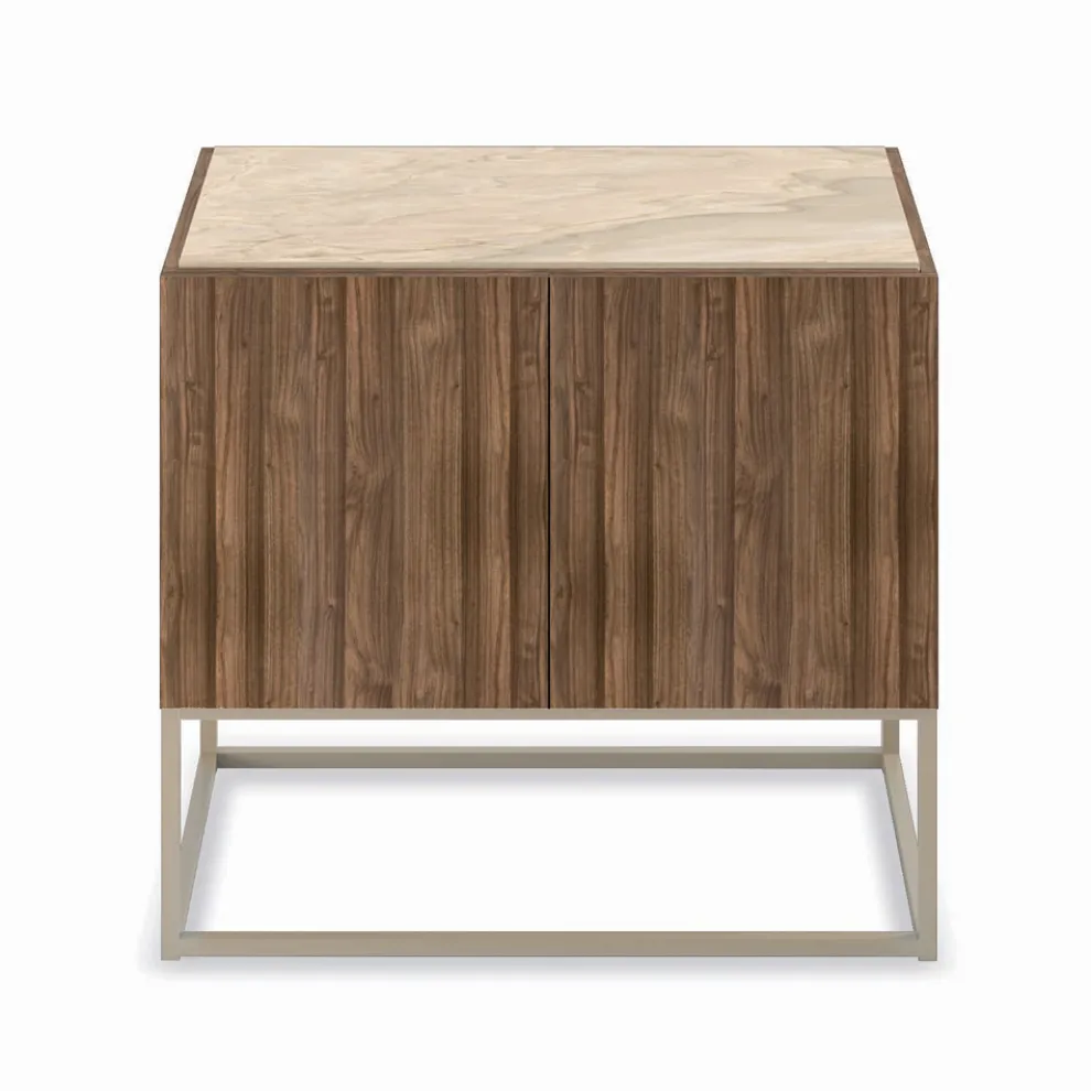 Sideboard mit Push-Pull-Türen aus Tischlerholz, hergestellt in Italien – Salerno