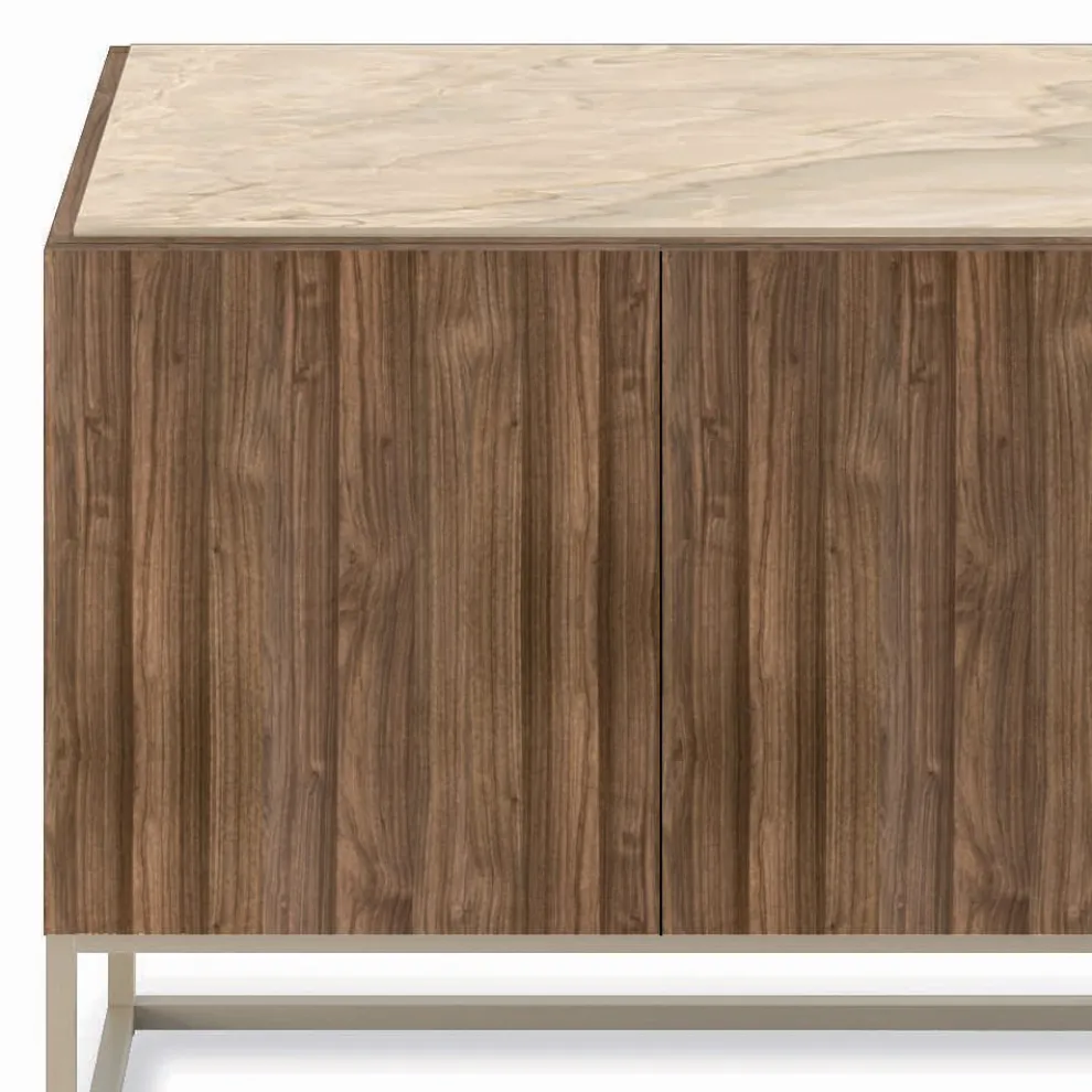 Sideboard mit Push-Pull-Türen aus Tischlerholz, hergestellt in Italien – Salerno