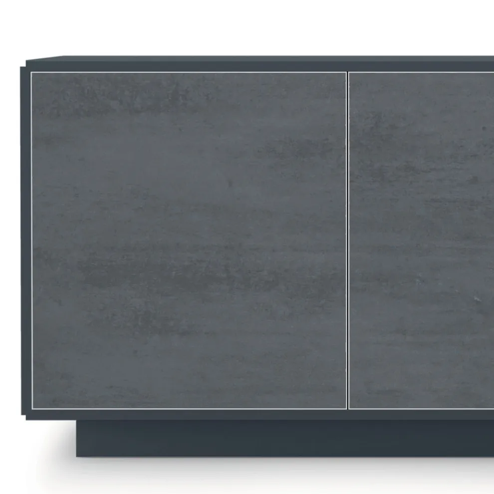 Sideboard mit Türen aus HPL-Laminat in Steinoptik, hergestellt in Italien – Fiorenza