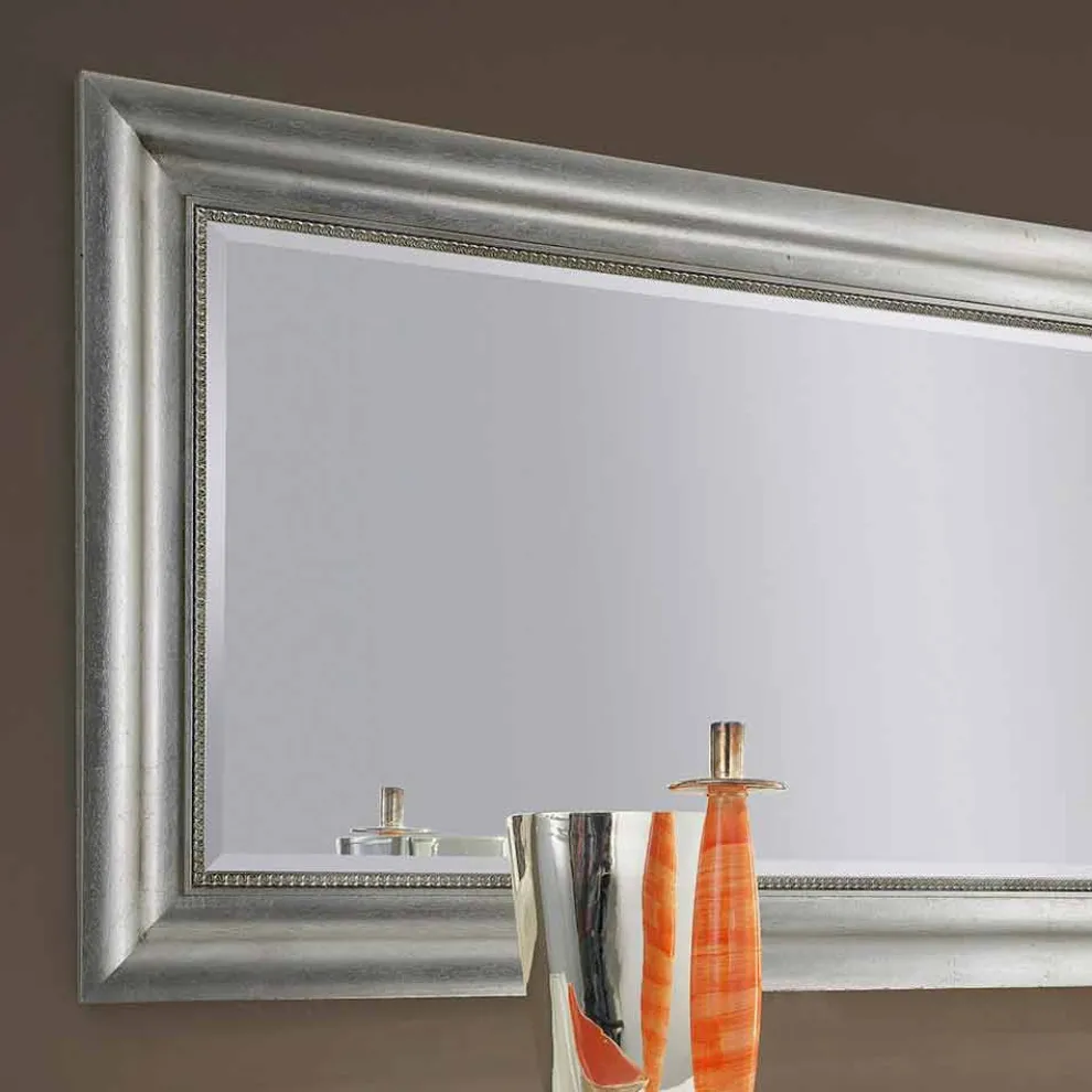 Silber / Gold Wandspiegel in Holz handgefertigt in Italien Alessandro